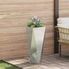vidaXL Planter Silver 30 x 30 x 75 cm Galvanised Steel