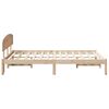 vidaXL Bed Frame with Headboard Natural 120 x 200 cm Solid Pine Wood