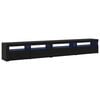 vidaXL TV Cabinet Set 3 pcs Black Oak Engineered Wood
