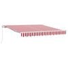 vidaXL Retractable Awning Retractable Red and White 300 x 250 cm