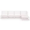 vidaXL 5 Piece Garden Lounge Set White Solid Wood Pine