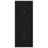 vidaXL Wall-Mounted Cabinet 2 pcs Black Oak 69.5 x 34 x 90 cm