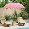 vidaXL Balinese Parasol Pink 215 x 215 x 260 cm Cotton and Wood