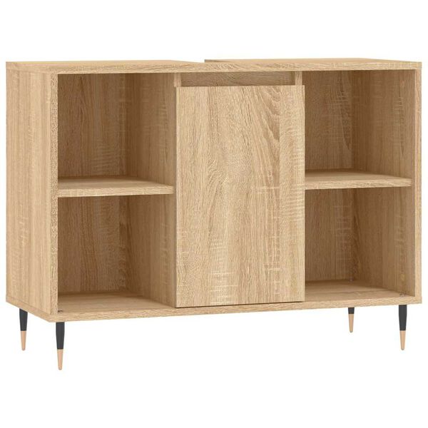 vidaXL Bathroom Cabinet Sonoma Oak 80x33x60 cm Engineered Wood