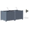 vidaXL Garden Planter 2 pcs LiGht Grey 80 x 40 x 37.5 cm Plastic