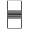 vidaXL Walk-in Shower Wall Black 100x195 cm Clear ESG Glass
