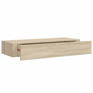 vidaXL Wall-mounted Drawer Shelf Oak 60x23.5x10cm MDF