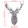 vidaXL Deer Head Decoration Wall-Mounted Aluminium Silver