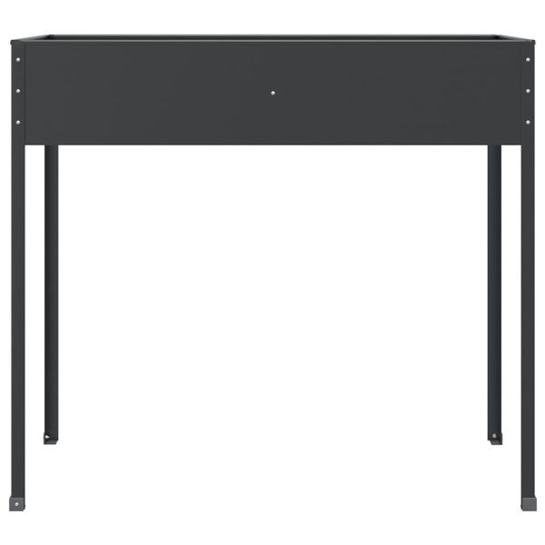 vidaXL Garden Planter Anthracite 100.5x40.5x90 cm Galvanised Steel