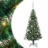 vidaXL Artificial Pre-lit Christmas Tree Green 150 cm PVC and Metal