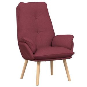 vidaXL Armchair Wine Red 69 x 74 x 93 cm Sherpa Fabric
