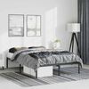 vidaXL Metal Bed Frame without Mattress Black 135x190cm