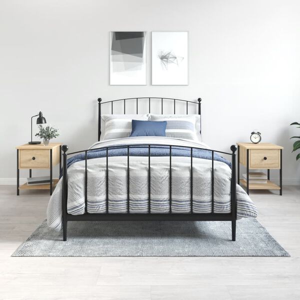vidaXL Bedside Tables 2 pcs Sonoma Oak 34x35.5x45 cm Engineered Wood