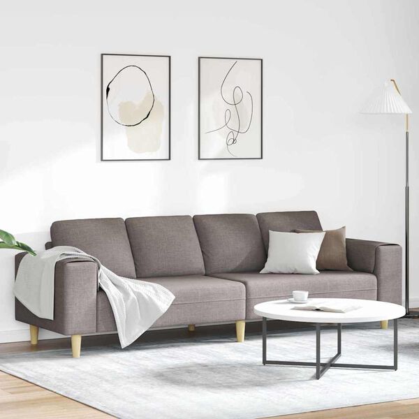 vidaXL Sofa Set Taupe Fabric