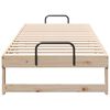 vidaXL Bed Frame with Carry Handles Brown Solid pine wood
