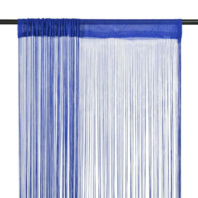 vidaXL String Curtains 2 pcs 100x250 cm Blue
