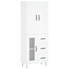 vidaXL Highboard White 69,5x34x180 cm Engineered Wood