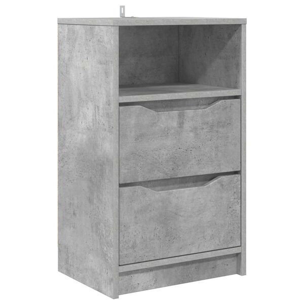 vidaXL Bedside Table Concrete Grey 40 x 30 x 467 cm Engineered Wood
