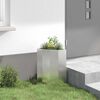 vidaXL Corner Planter Silver 30 x 30 x 50 cm Stainless steel