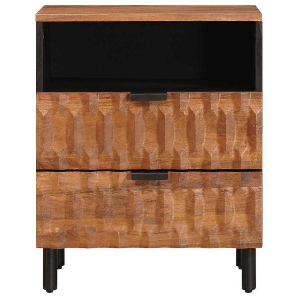 vidaXL Bedside Cabinet Brown 50 x 33 x 60 cm Solid Mango Wood