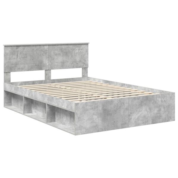 vidaXL Bed Frame with Headboard Concerte 140 x 190 cm Engineered wood