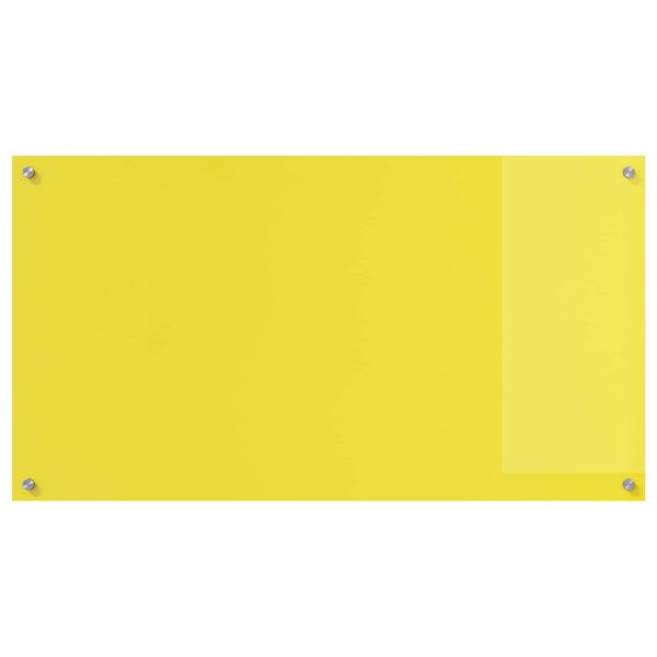 vidaXL Kitchen Backsplash Yellow 110 x 60 x 0.6 cm Tempered Glass