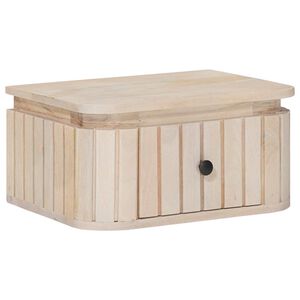 vidaXL Handmade Bedside Cabinet White 40 x 30 x 20 cm Solid Mango Wood