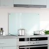 vidaXL Kitchen Backsplash Milk 80 x 50 cm Tempered Glass