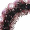 vidaXL Christmas Ball Wreathes 2 pcs Pink 33 x 33 x 7 cm Polystyrene