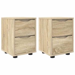 vidaXL Bedside Tables with Drawer 2 pcs Sonoma Oak 30.5 x 30 x 43 cm