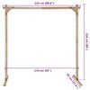 vidaXL Wedding Arch Light Brown 225 x 95 x 226 cm Solid Pine Wood