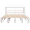 vidaXL Bed Frame without Mattress White 120x200 cm Solid Wood Pine