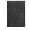 vidaXL Shaggy Rug Dark Grey 120x170 cm Anti Slip