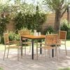 vidaXL Garden Dining Set 5 pcs Beige and Brown Poly Rattan