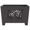 vidaXL Fire Pit Black 60 x 60 x 40 cm Steel