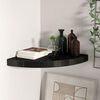 vidaXL Floating Corner Shelf Black 35x35x3.8 cm MDF