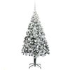vidaXL Artificial Christmas Tree with 300 LEDs with Stand White 180 cm