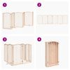 vidaXL Dog Gate with Door Foldable 6 Panels 300 cm Poplar Wood