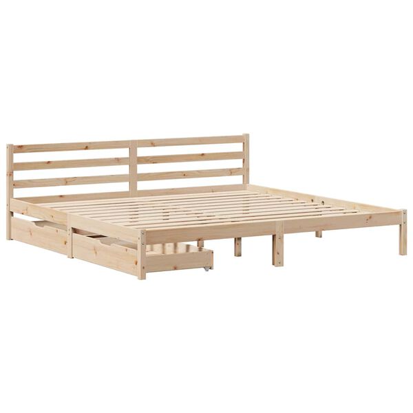 vidaXL Bed Frame without Mattress 200x200 cm Solid Wood Pine