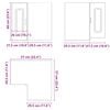 vidaXL Kitchen Wall Corner Cabinet Kalmar High Gloss White Engineered Wood