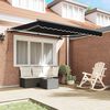 vidaXL Retractable Awning Black 350 x 250 cm Polyester and Steel