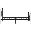 vidaXL Metal Bed Frame without Mattress with Footboard Black 100x190cm