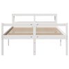 vidaXL Senior Bed with Headboard without Mattress White 120x190 cm Small Double