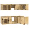 vidaXL Cabinet with Drawer SKI 10 pcs Honey Brown Solid Pine Wood