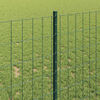 vidaXL Fence with Post Green 1 x 25 m Steel and PVC