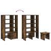 vidaXL Shoe Cabinet with Shelf 2 pcs Smoked Oak Engineered Wood