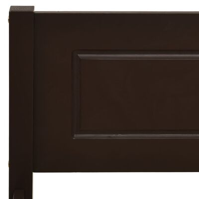 vidaXL Bed Frame Solid Pinewood Dark Brown 160x200 cm