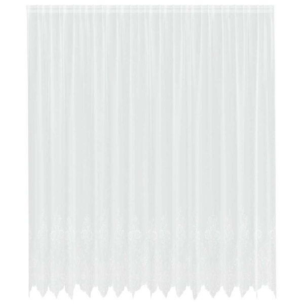 vidaXL Lace Curtain with Curtains Floral White 260 x 400 cm Polyester