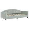 vidaXL Daybed with Mattress Light Grey 90x190 cm Velvet