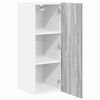 vidaXL Hanging Cabinet with Door Grey Sonoma and White 30 x 31 x 80 cm